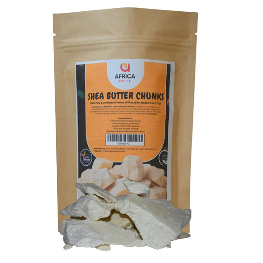 Raw Unrefined Shea Butter Chunks 1 LB – Product of Ghana